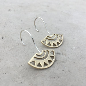 Geo Fan Earrings