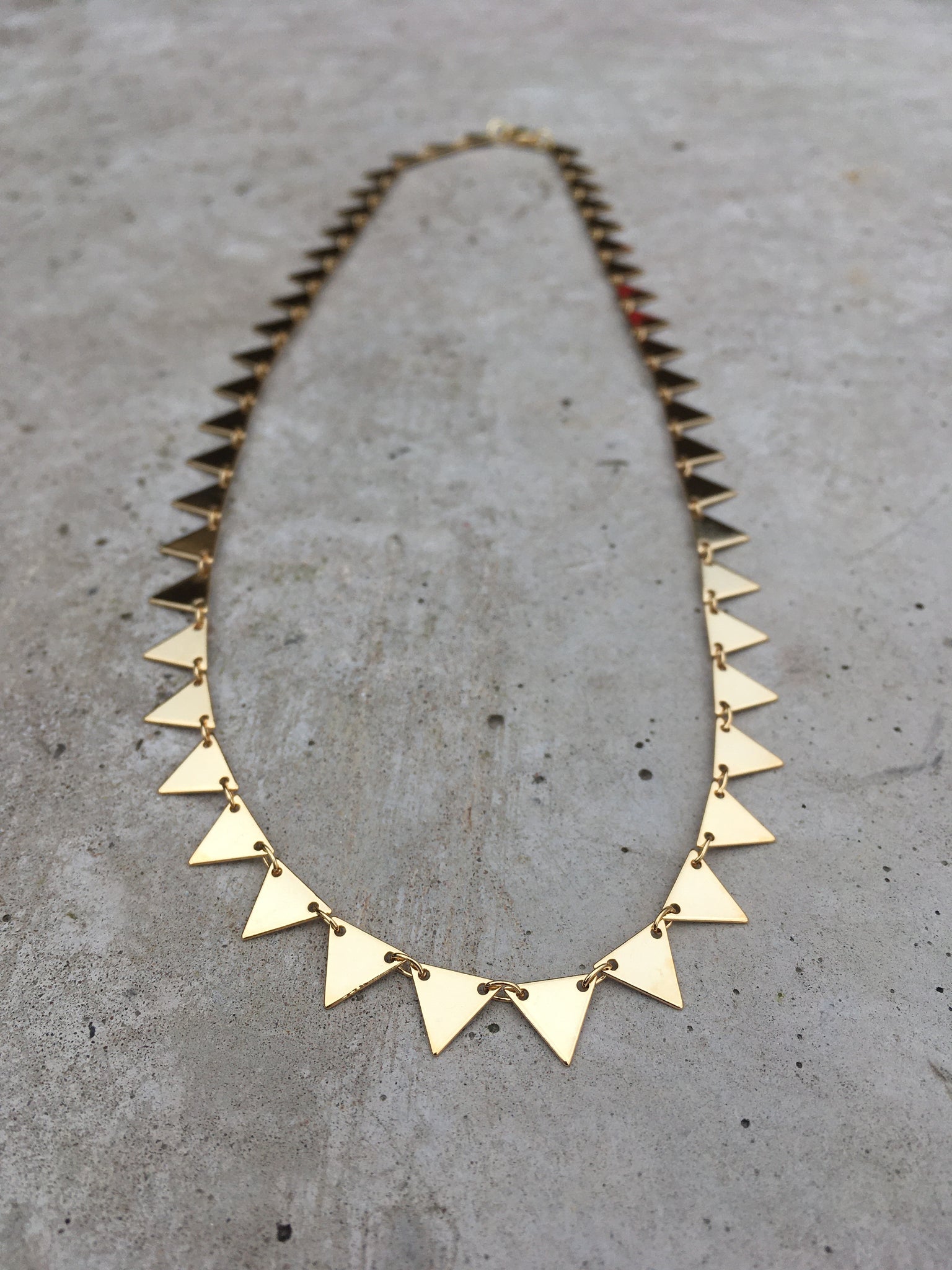 Gold Plated Triangle Chain – Crane Jewellery